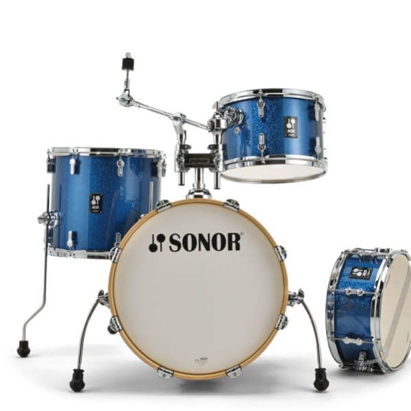 מערכת תופים 4 חלקים בס "18 SONOR AQX Jazz blue ocean sparkle